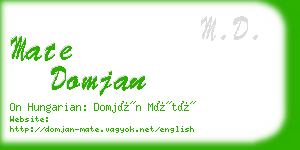 mate domjan business card